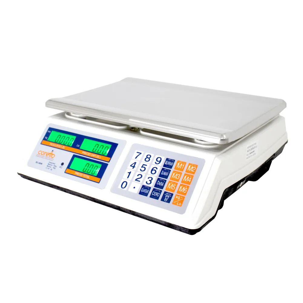 Balanza Comercial Coretto EC-40H de 40 kilos