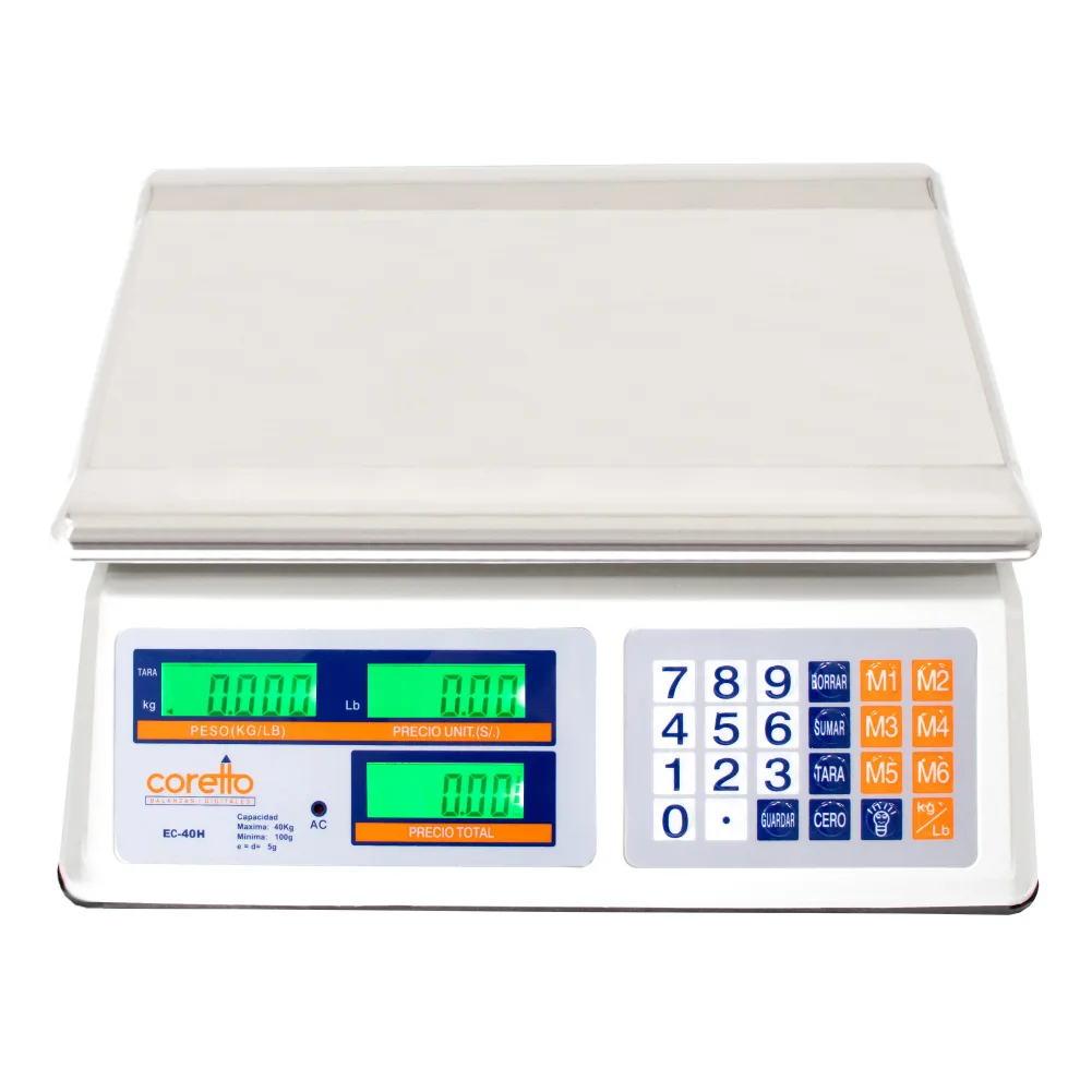 Balanza Comercial Coretto EC-40H de 40 kilos