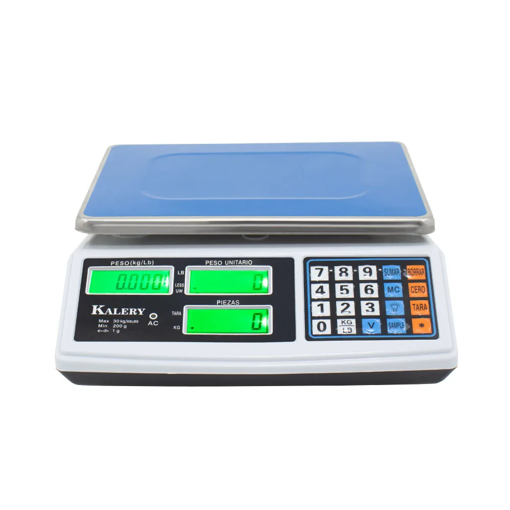 Balanza Comercial Kalery ACS-708C de 30 Kilos