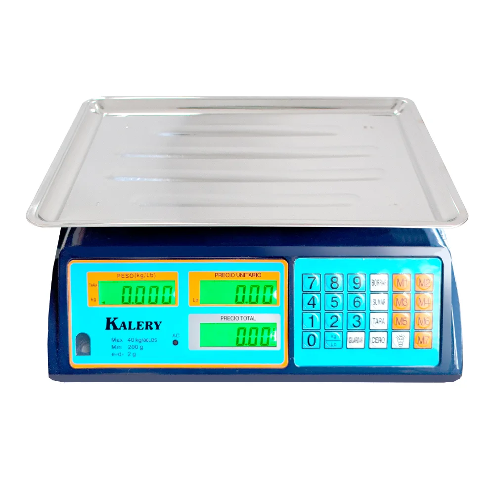 Balanza Comercial Kalery ACS-807T de 40 Kilos